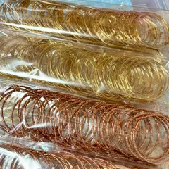 【フープピアス２種セット　ゴールド　ブロンズ、ローズゴールド系　合計約230個】ハンドメイド　アクセサリーパーツ