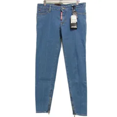 新品 20AW 定価70.400円☆DSQUARED2 スキニー デニムパンツ ストレッチ USED加工 イタリア製 レディース 裾ジップ