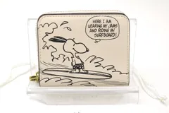 HH1386 コーチ スヌーピー ペーパープリント 財布 超美品
