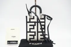 ★3日以内返品可★ 美品 FENDI フェンディ サンシャイン フェンディ×マークジェイコブス ショッパースモール 8BS051 2wayショルダーバッグ ホワイト ブラック カーフレザー レディース
