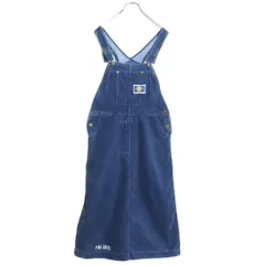 ピンクハウス★クマのプリントが可愛い♪コーデュロイオーバーオール 青系 z17561