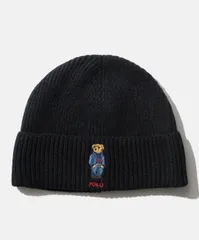 ◼️ POLO RALPH LAUREN ◼️bear rib knit beanie  ニット帽ビーニー