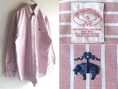 00sビンテージ Brooks Brothers 346 ブルックスブラザーズ 羊ロゴ刺繍 スーピマコットン ストライプ オックスフォード BDシャツ S ネコポス