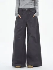 ワイドパンツ コットン ポケット ユニセックス L