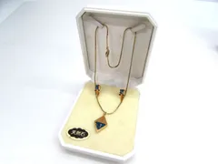 天然石 K18GF 金貼り イヤリング ネックレス セット ケース付き アクセサリー 服飾小物