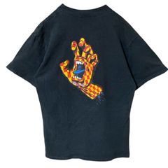 SANTA CRUZ スカルハンド Tシャツ ヴィンテージライク 鬼フィード L