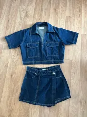 ザラ デニム セットアップ (ジャケット+ズボン)