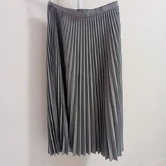 【UNIQLO C ユニクロ】プリーツロングスカート グレー Mサイズ