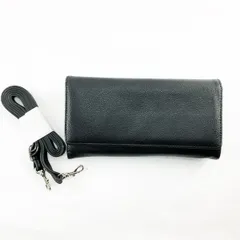 訳あり スマホも入る おでかけポーチ 長財布 収納力抜群 ブラック