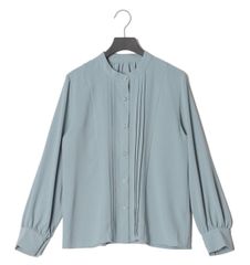 エブール ebure ビスジョーゼットバックファスナーブラウス 水色 36 