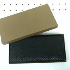 印傳屋 甲州印伝 長財布 札入れ　カード入れ　 [黒鹿革×茶漆 杉綾]