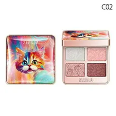 ズーシー アニマルアイシャドウ（4シェード） 猫_C02 ローズワイン 動物シリーズ ねこ いぬ[0075] 追跡可能メール便[P3]