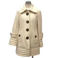 BURBERRY BLUE LABEL バーバリー ブルーレーベル ウール コート レディース 40サイズ オフホワイト aq12473