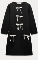 ザラ リー リブニット ONE PIECE ブラック