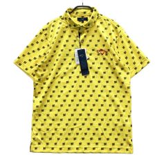 初心者応援！DESCENTE ジオメトリック総柄 ゴルフ ポロシャツ＋ 