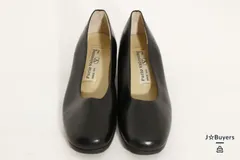 Cv2580 フリオバレンチノ パンプス プレーン 22㎝ Furio Valentino ブラック フラットシューズ フォーマル 就活 ローヒール