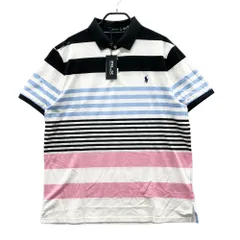 サイズ：XL RLX ラルフローレン  半袖ポロシャツ ボーダー柄 ホワイト系 [240101536280] ゴルフウェア メンズ ストスト