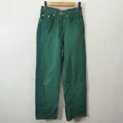 Levi’s リーバイス カラー デニム パンツ ジーンズ DENIM ボトムス 日本製 古着 ヴィンテージ レディース 11号 30インチ グリーン系 B42