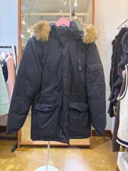 THE NORTH FACE ザノースフェイス ブラック ダウン アウター フード ファー