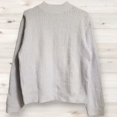 B1341 ユニクロ UNIQLO ニット セーター 長袖 (S) 総柄 柄もの Uネック