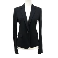 【美品】JOSEPH ジョゼフ テーラードジャケット ブラック サイズ36 レディース 1つボタン ノーベント【ZK68】