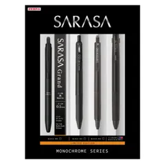 【限定品】ZEBRA　ゼブラ ジェルボールペン ゲルインキ サラサシリーズ モノクローム ブラックセット SE-JJ15-MC-BKのサムネイル