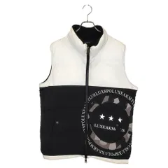 LUXEAKMPLUS リュクスエーケーエムプラス ゴルフ 中綿 ベスト XL ブラック/ホワイト メンズ