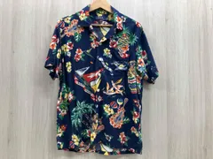 RALPH LAUREN アロハシャツ ポロベア 表記サイズSP ネイビー 