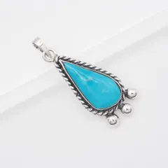 L184 ターコイズ トルコ石 MEXICO SILVER925刻印 ペンダント トップ デザイン シルバー チャーム ヘッド ヴィンテージ 12月誕生石