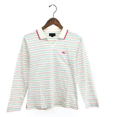 BURBERRY GOLF バーバリーゴルフ 長袖カットソー サイズ:L ボーダー/ホースロゴ/ゴルフウエア    マルチカラー レディース / 240001186422