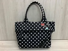 Agnes b アニエス・ベー ハンドバッグ トートバッグ / ブラック・ドット