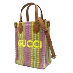 【新品】グッチ 780083 FAC5A 8655 (ラベンダー系マルチ) バッグ トートバッグ GUCCI スーパーミニ ストロー エフェクト トート 2WAY 斜め掛け ブティックライン レディース