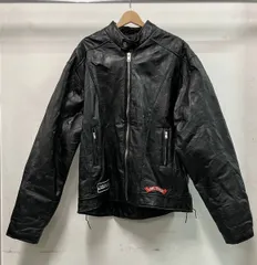 DIAMOND PLATE ダイヤモンドプレート シングルライダース LIVE TO RIDE BUFFALO LEATHER バッファローレザー レースアップ サイズ3X 黒