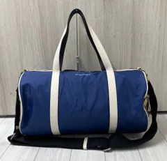 BURBERRY バーバリー カラーブロック ヴィンテージチェック バレルバッグ ボストンバッグ ブルー