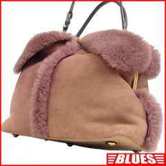 PotioR ポティオール ハンドバッグ 2way ショルダーバッグ 本革 レザー レディース 紫 ピンク ムートン ボア ハンドバッグ一覧←SEULB屋着古← X8230