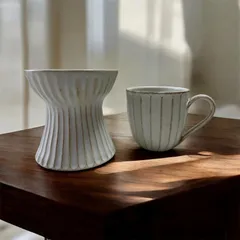 ギフトにも 益子焼 わかさま陶芸 kinari ペット食器＆マグカップ セット お揃い