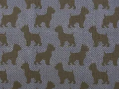 【ゆきちゃん限定】X2655 ウエスティ柄 シルエット デニム紺 生地 1m