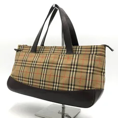 BURBERRY バーバリー ノバチェック トートバッグ ハンドバッグ キャンバス