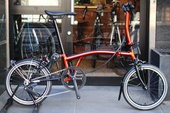 Brompton P LINE EXPLORE LOW 12S 2024 Model, Flame Lacquer, Mini Velo, Folding Bicycle [Tokyo Minami-Azabu Store]