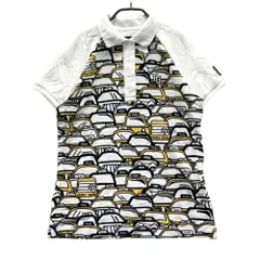 サイズ：2 PEARLY GATES パーリーゲイツ  半袖ポロシャツ タクシー 総柄 ホワイト系 [240101540892] ゴルフウェア レディース ストスト