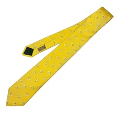 未使用品 HERMES エルメス ネクタイ シルク イエロー