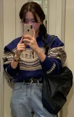 A1017BANGキットニット (2カラー) アバントフィット ハーフジップアップニット デイリーニット カジュアルルック