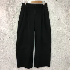 無印良品 むじるしりょうひん 縦横ストレッチチノイージータックワイドパンツ ブラック Lサイズ 〇□