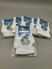 2  F-015-356  未使用　6足組　綿100% 5本指ソックス  ホワイト  サイズ22−27cm