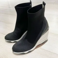 ＋diana 軽量ニットソックススニーカーブーツ【撥水加工】（サイズ23.5）