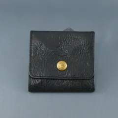 IL BISONTE イルビゾンテ コインパース USED品 小銭入れ コインケース スナップ 革小物 牛革 イタリア製 コンパクト ダークネイビー X9018
