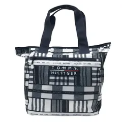 TOMMY HILFIGER GOLF トミー ヒルフィガーゴルフ  トートバッグ チェック柄 ネイビー系  [240101613266] ゴルフウェア ストスト