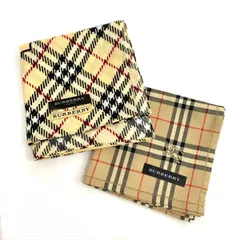 BURBERRY LONDON バーバリーロンドン ハンカチ2点セット  ノバチェック柄    ベージュ ユニセックス / 240001185263