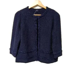 TO BE CHIC(トゥービーシック) カーディガン サイズ40 M レディース美品  - ダークネイビー×黒 長袖