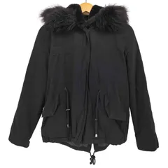 ザラ ZARA フェイクファー 裏地キルティング フーデッド ジャケット レディース 表記無 